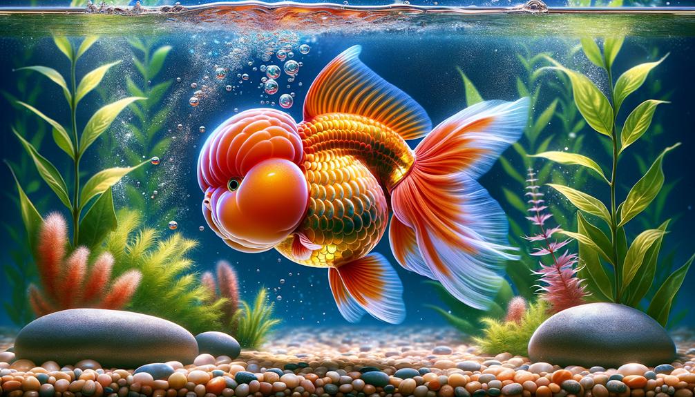 colorful round bodied goldfish