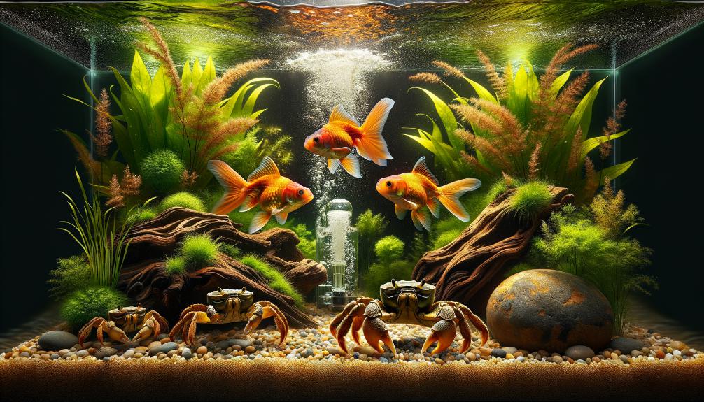 compatibility of crabs and goldfish