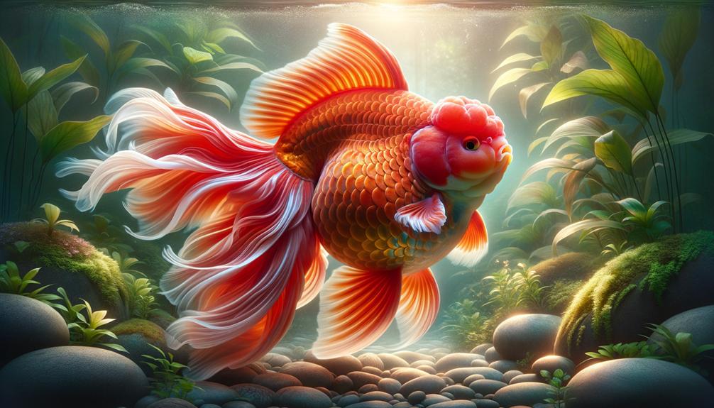 ornamental fish with flowing fins