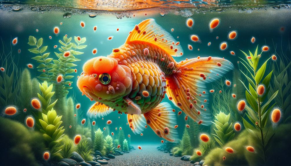 parasitic infection in goldfish