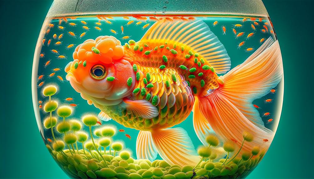 parasitic infestation in goldfish