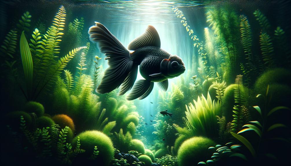 pet fish with dark coloring