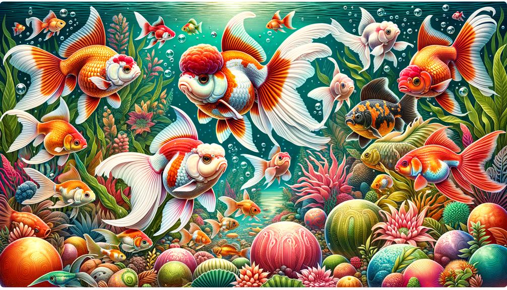 varieties of ornamental goldfish